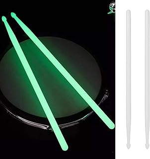 pizarra 1Pair 5A Luminous Drum Stick Drum Set Fluorescent Drumsticks Jazz Drumsticks Stage Glow in Dark Drum Accessories Green