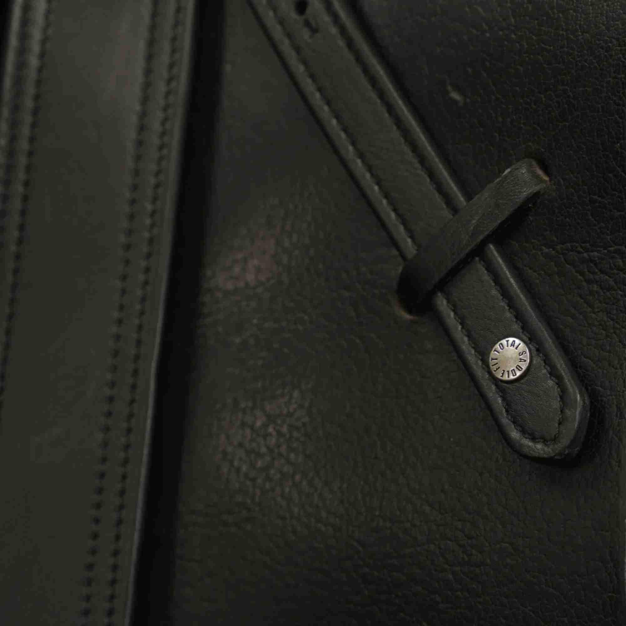 Total Saddle Fit Stability+ Stirrup Leathers Jump & Dressage Styles - Premium Wide Body English Stirrup Leathers (Black, 54 Dressage)