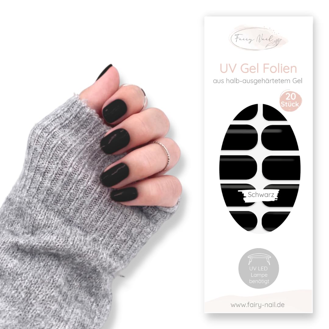 Fairy Nail UV-Gelfolien – 20 Stück, Halb Ausgehärtet & Selbstklebend (Design: Melone)
