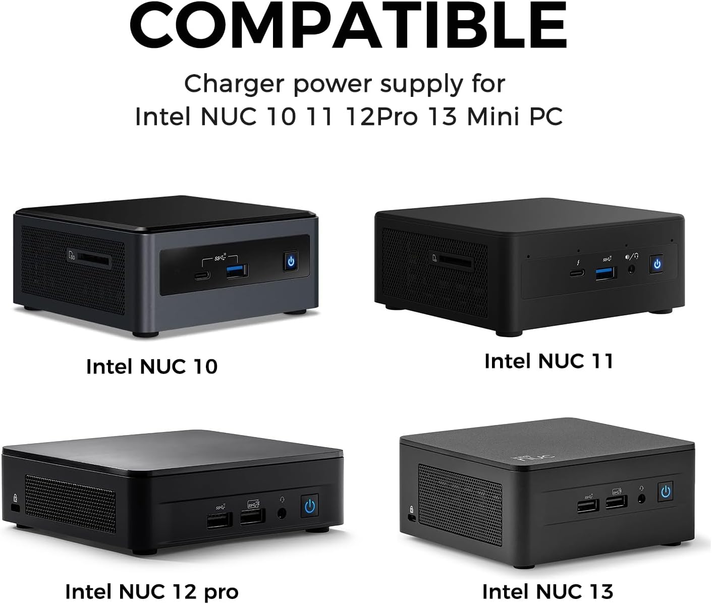 19V 120W Mini Gaming PC Adapter for Asus NUC 10 11 12 13 14 Pro, LG 17U70N 15U70P, GEEKOM IT13 A8 A7 A5 XT12 Pro, Beelink SER6 Pro, GMKtec Nucbox K7, FSP FSP120-ABBN2 AMD Ryzen Mini PC Charger