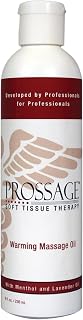 Prossage Heat Warming Relief Massage Oil for Therapuetic Massages, Deep Tissue Massages, and Aromatherapy, Topical Reliever, 8 Ounce Bottle