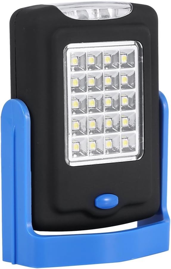 VGEBY Work Light Super Bright LED Work Flashlights Torch with Rotatable Hook Emergency Kit for Outdoor(Blue)