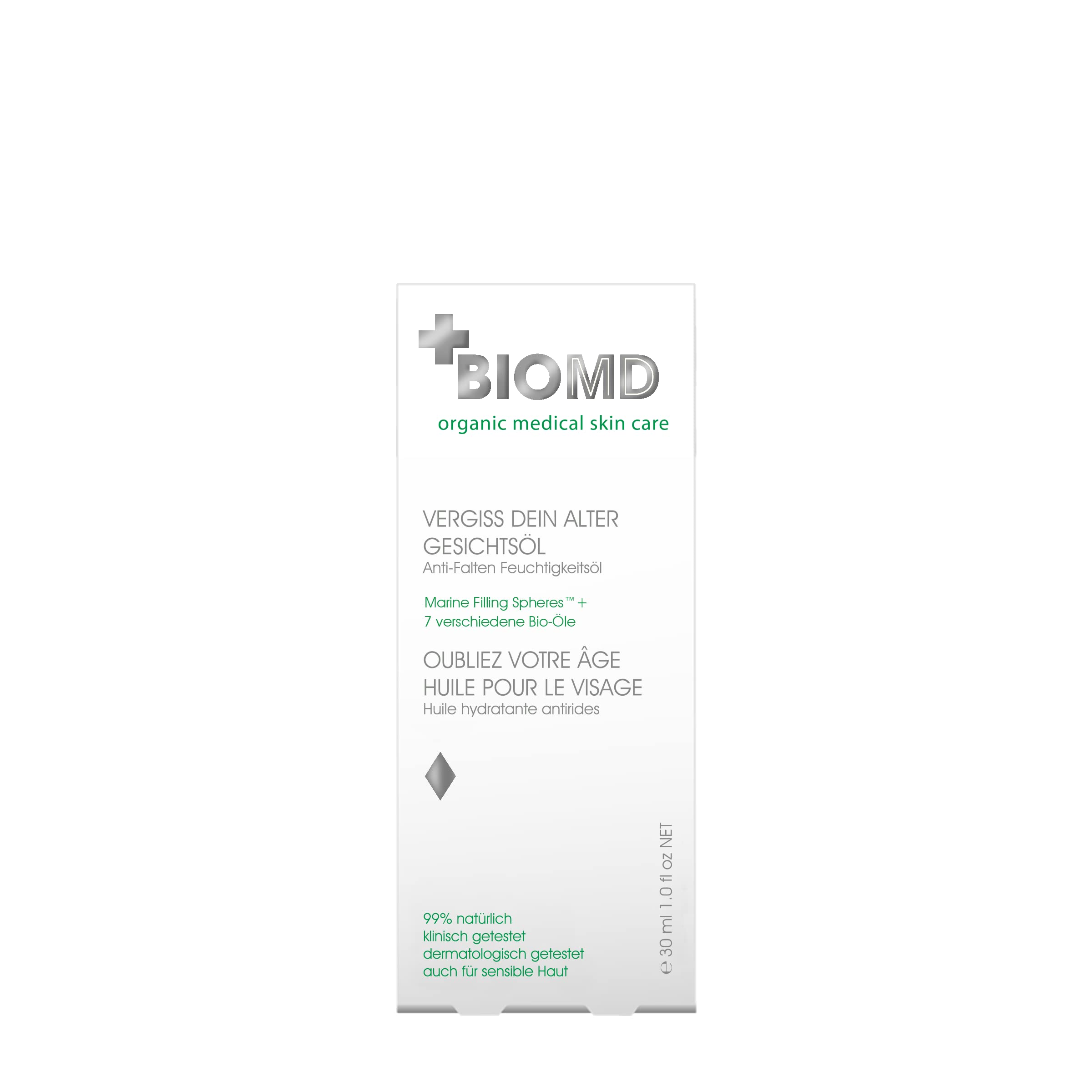BioMD Vergiss Dein Alter Gesichtöl, BioMD Forget Your Age Oil, 30ml, Anti Aging Oil, Falten, Lift activ