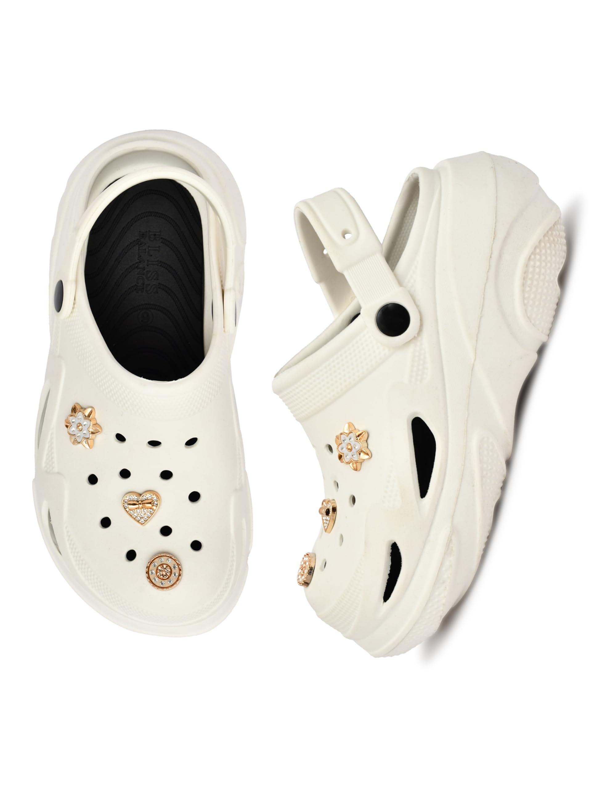 Fashionable Comfortable Adjustable Back Strap Clogs & Premium Cute Charms |Waterproof Anti Skid & Lightweight Cushioned Stylish Clogs Mules for Women's & Girl's BBSILK-11-image-47