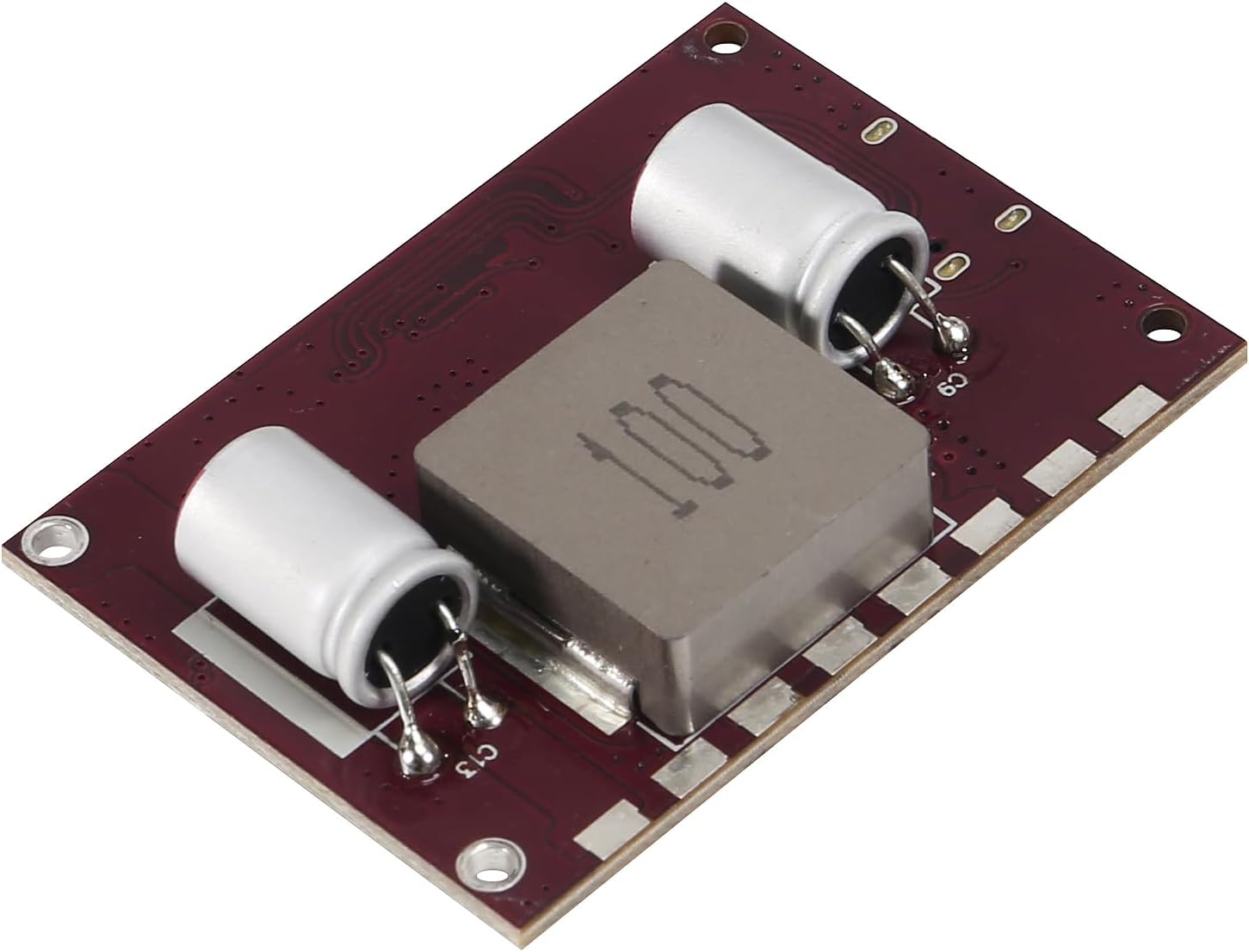 Angled top view of the DIANN IP2368 module, showing components and mounting holes.