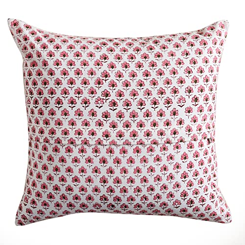 Image of Ravaiyaa - Attitude is everything Cotton Hand Block Printed Soft Cushion Cover Pillow Case 16 inch Square Cushion Sham Set of 2 Piece