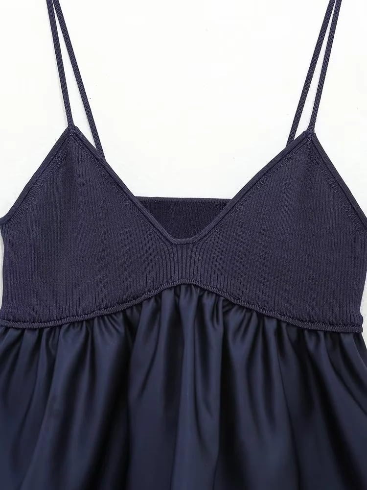 Generic Babydoll Tank tops for Women Summer Stylish V-Neck A