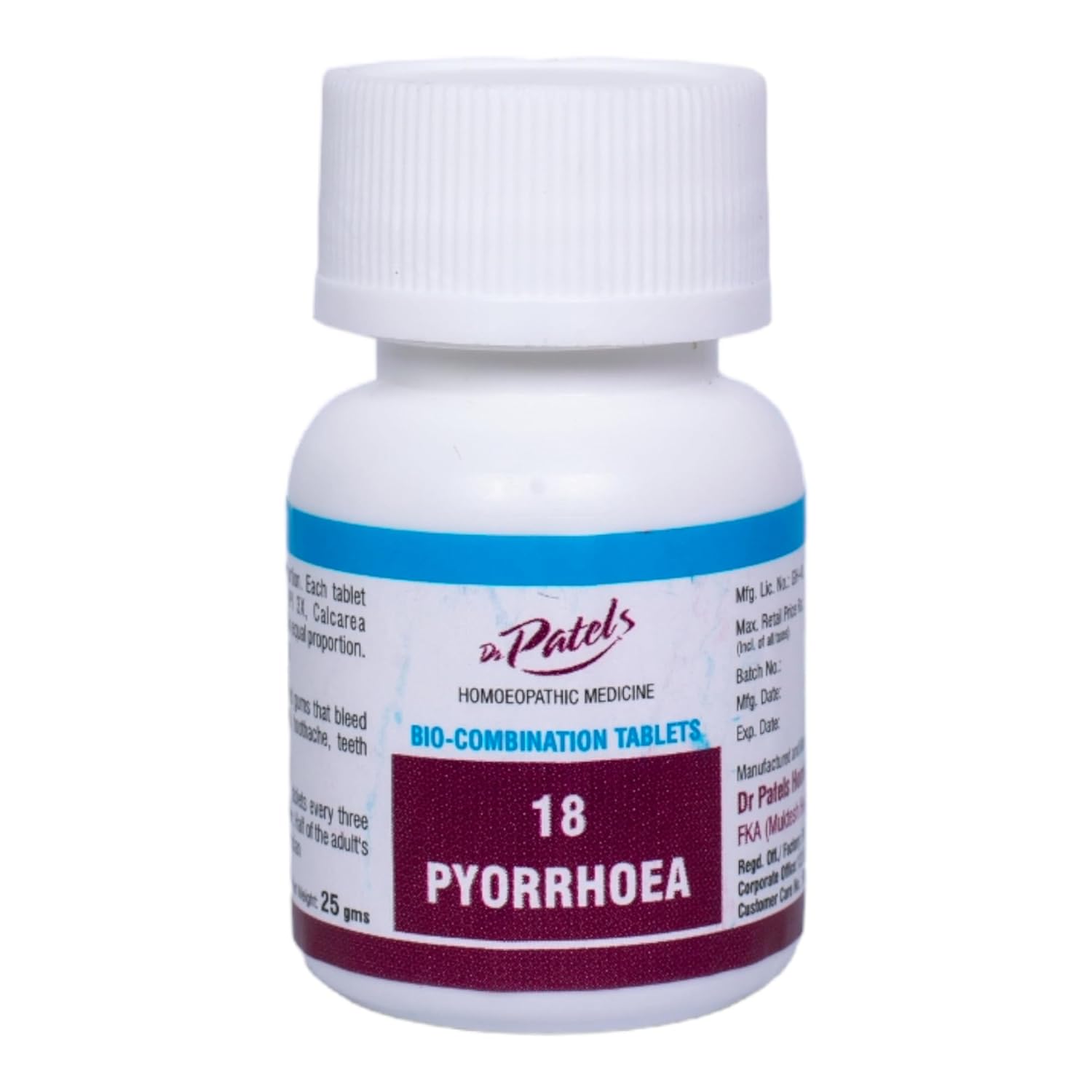 Buy Dr. Patel's 2 Pcs Homeopathic Pyorbhoea Tablets Effective Dental