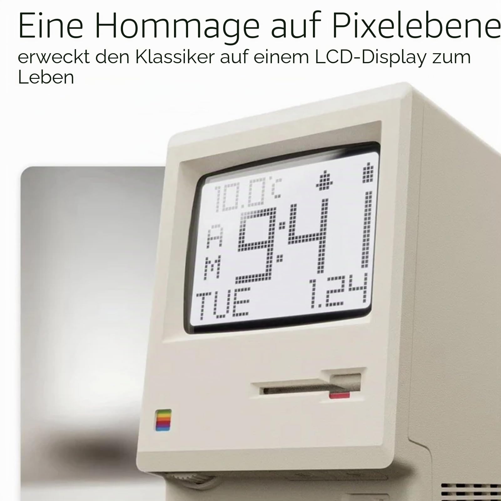 RayCue Maclock-Retro: Dieser Digitale USB-Wecker verbindet nahtlos Retro-Computer-Stil mit moderner Funktionalität