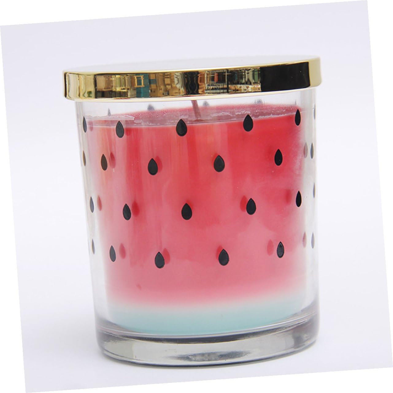 Healifty Velas sin Humo Forma de Sandía Hechas a Mano Cera Vegetal y Aceites Esenciales Naturales para Aromaterapia en Hogar y Ducha