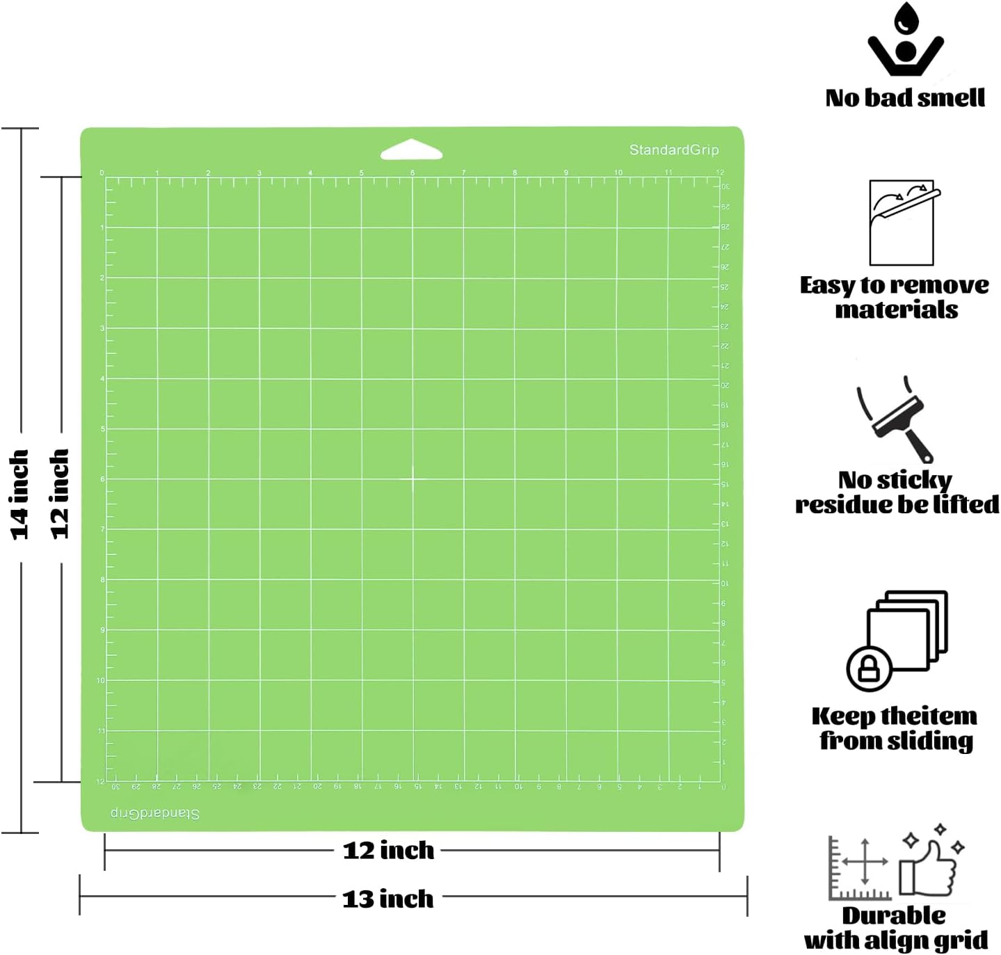 THANMAO Standard Grip Cutting Mat 3 Pack,12"x12" Standard Grip Cutting Mats for Cricut Maker 3//Explore 3/Air 2/Air/One，Replacement Accessories Card for HTV/Cardstock/Paper/Adhesive Vinyl