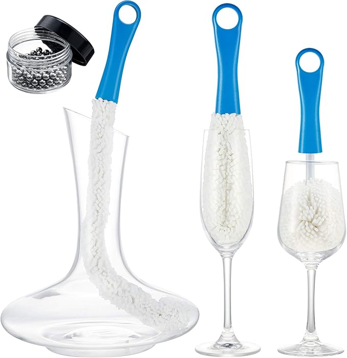 3 Pieces wine decanter cleaning brush wine glass cleaner brush wine
