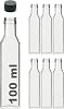 Afracam Maraska Transparent 100ml Empty Glass Bottle with Leak Proof Lid 6 Pieces