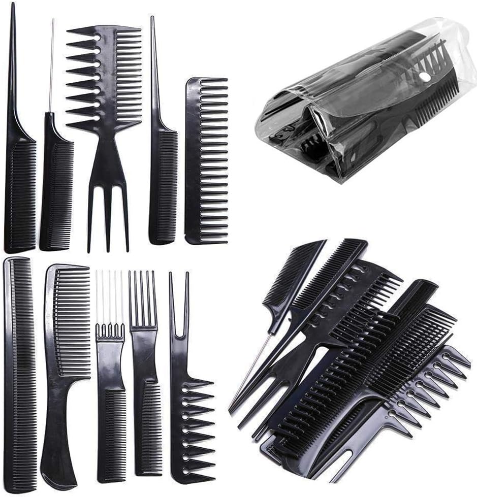 Demarkt Hairdressing Stylists Barbers Combs Professional Salon Hair Styling Hairdresser Barbers Combs 10 Piece Set