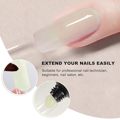 Miniatura 7 de Kit de uñas de poligel luminoso de 8 colores, extensión de uñas de poligel que brilla en la oscuridad, gel constructor para uñas, manicura de neón