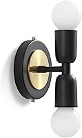 Vista 6 de BRIGHTTIA Luna Duo - Aplique de pared de 2 luces, accesorio moderno de mediados de siglo para pared y techo, lámpara Edison minimalista para pasillo