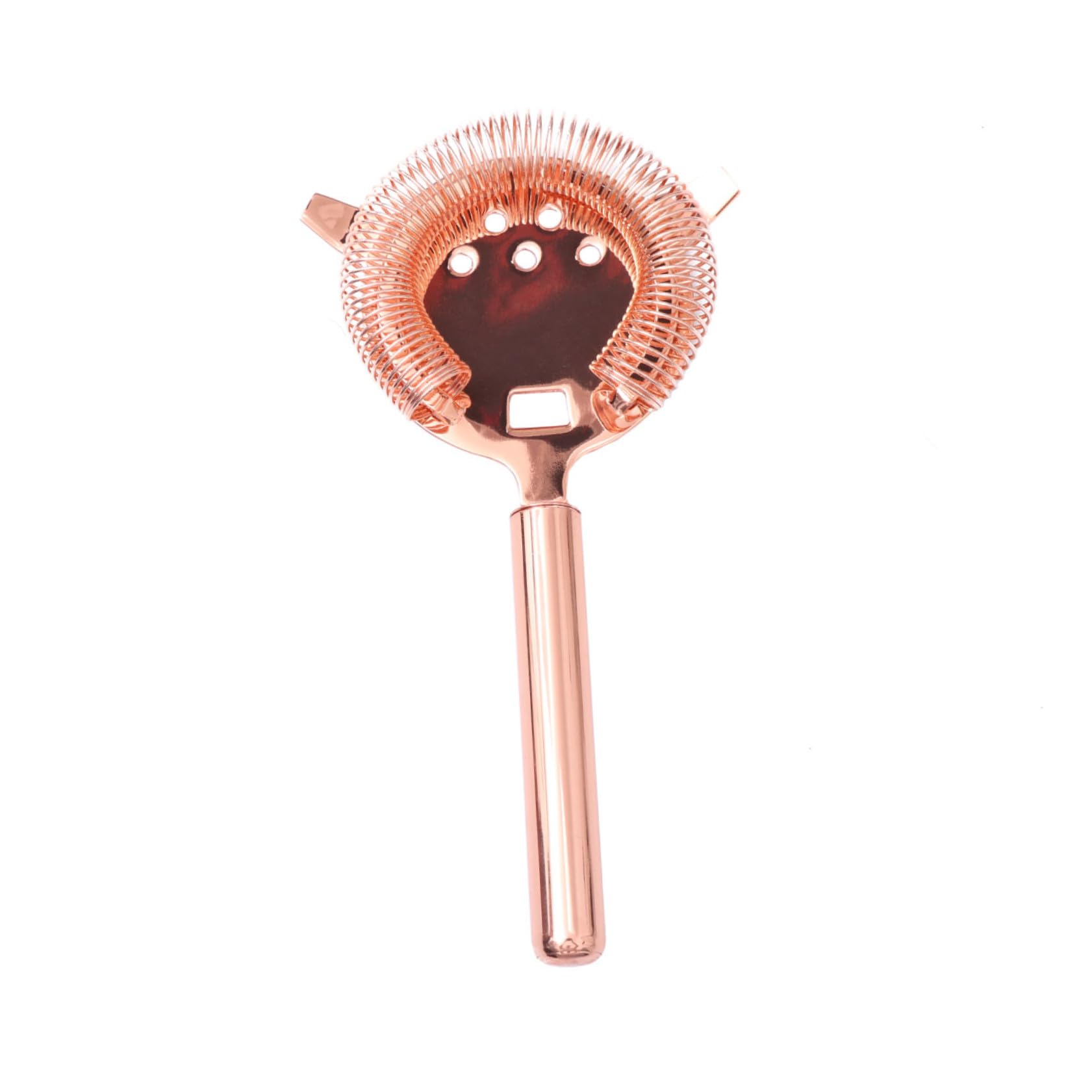 Colador de cóctel dorado de acero inoxidable que reduce esfuerzo y filtra pulpa