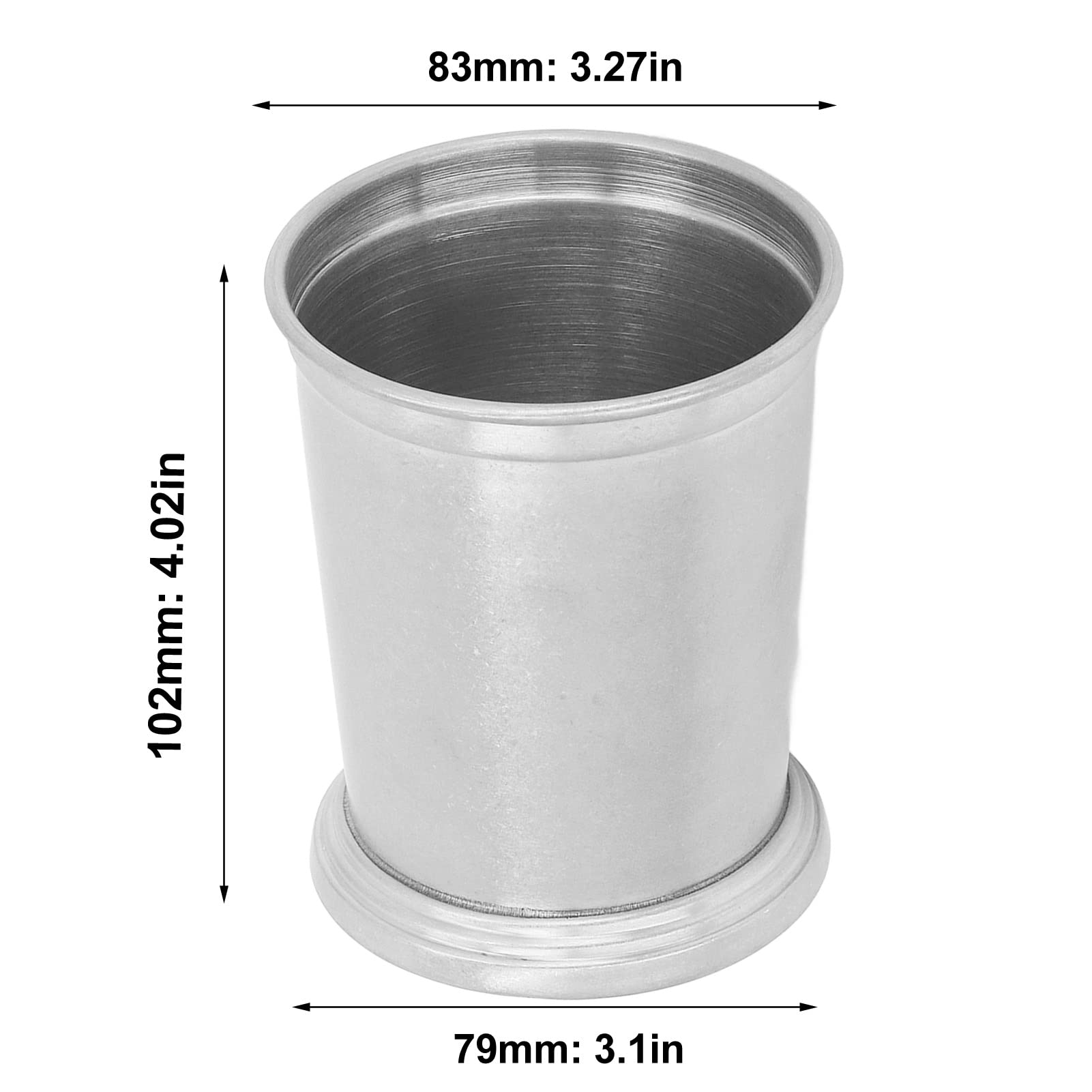 Lybunair Stainless Steel Bartending Cup with Stable Base, Vintage Cocktail Mixing Cup for Home Bar (Make Old Step Cup)