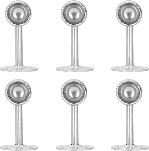 Miniatura 1 de Wardrobe Hardware, Curtain Rod Bracket Flanged Socket for Clothes for Wooden Boards for Kitchen Hanging Rod Brackets(22 Half Pass)