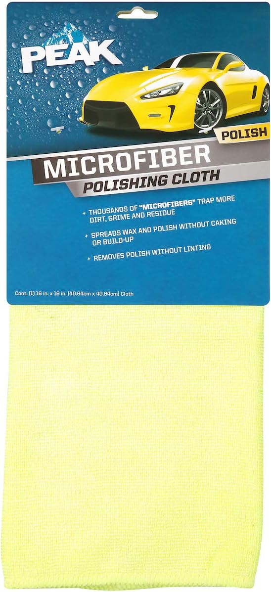PEAK Microfiber Car Polishing Cloth, 16 x 16inch Automotive
