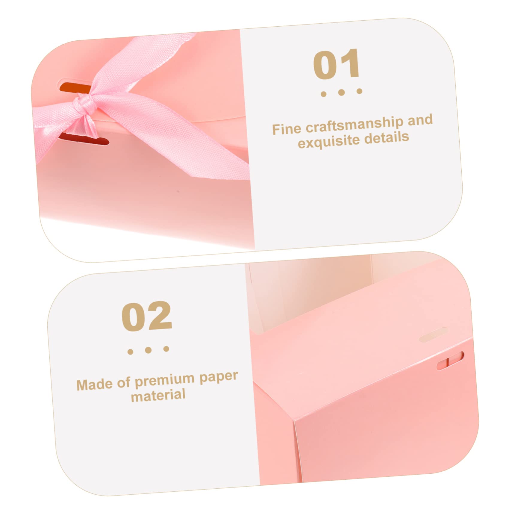 iplusmile 10pezzi Scatole Per Dessert Con Fiocco Elegante Confezione Da Scatole Per Cupcake e Torte Per Matrimoni e Occasioni Speciali