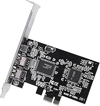Firewire PCI Express Card, PCI-E PCI Express Firewire 1394a IEEE 1394 Controller Card with Firewire Cable, Firewire Port Cards, Windows Firewire Card 1394