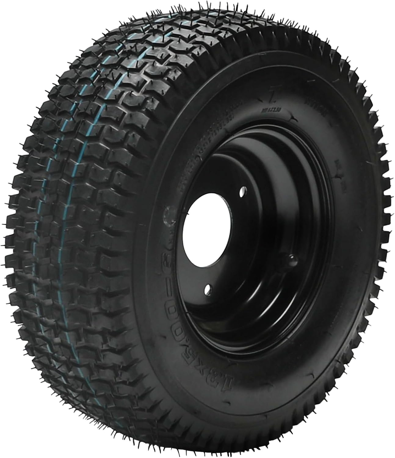 13x5.00-6 Go Kart Wheel Tubeless – 3-Stud, 28 P.S.I Tire with Inner Tube on Rim – for Go Kart Karting ATV UTV Drift Trike Golf Cart Quad Buggy Dune Moped Lawn Mower Four Wheeler Tricycle