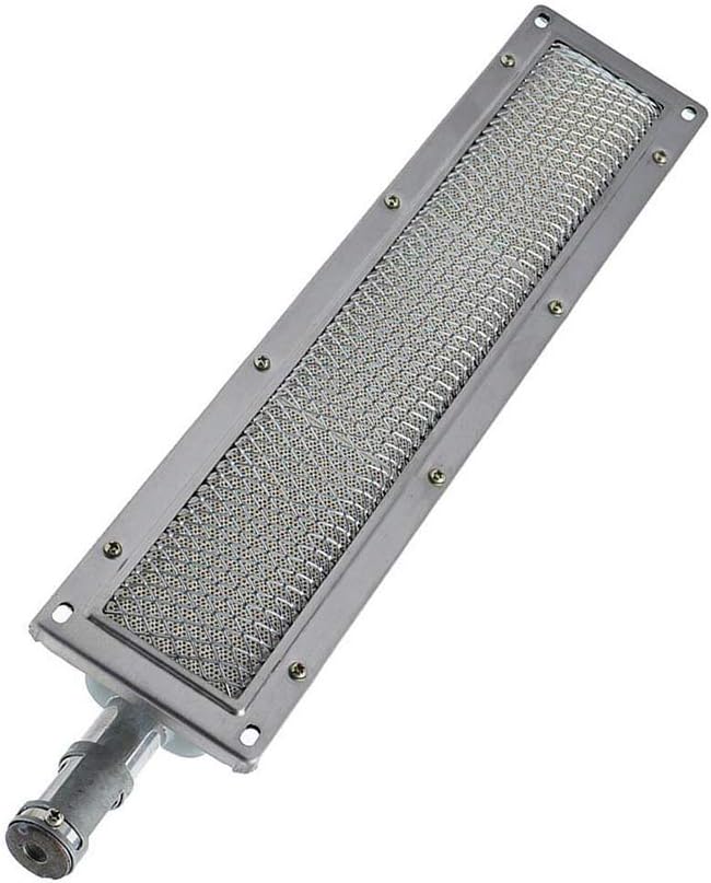 BBQ Infrared Burner Stainless Steel Ceramics Gas Burner Infrared Ceramic Burner (Square 16.9x3.7inch)
