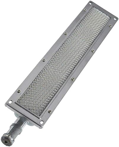 Miniatura 9 de Quemador infrarrojo para barbacoa de acero inoxidable, cerámica, quemador de gas, quemador de cerámica infrarroja (cuadrado 13.1 x 3.9 pulgadas)
