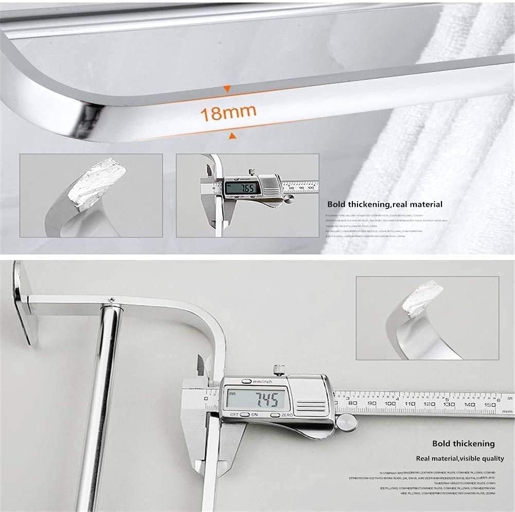 タオルラック タオルレール ステンレススチール タオルラック バスルーム タオルレール スペース アルミ ダブルタオルバー 壁掛けタ