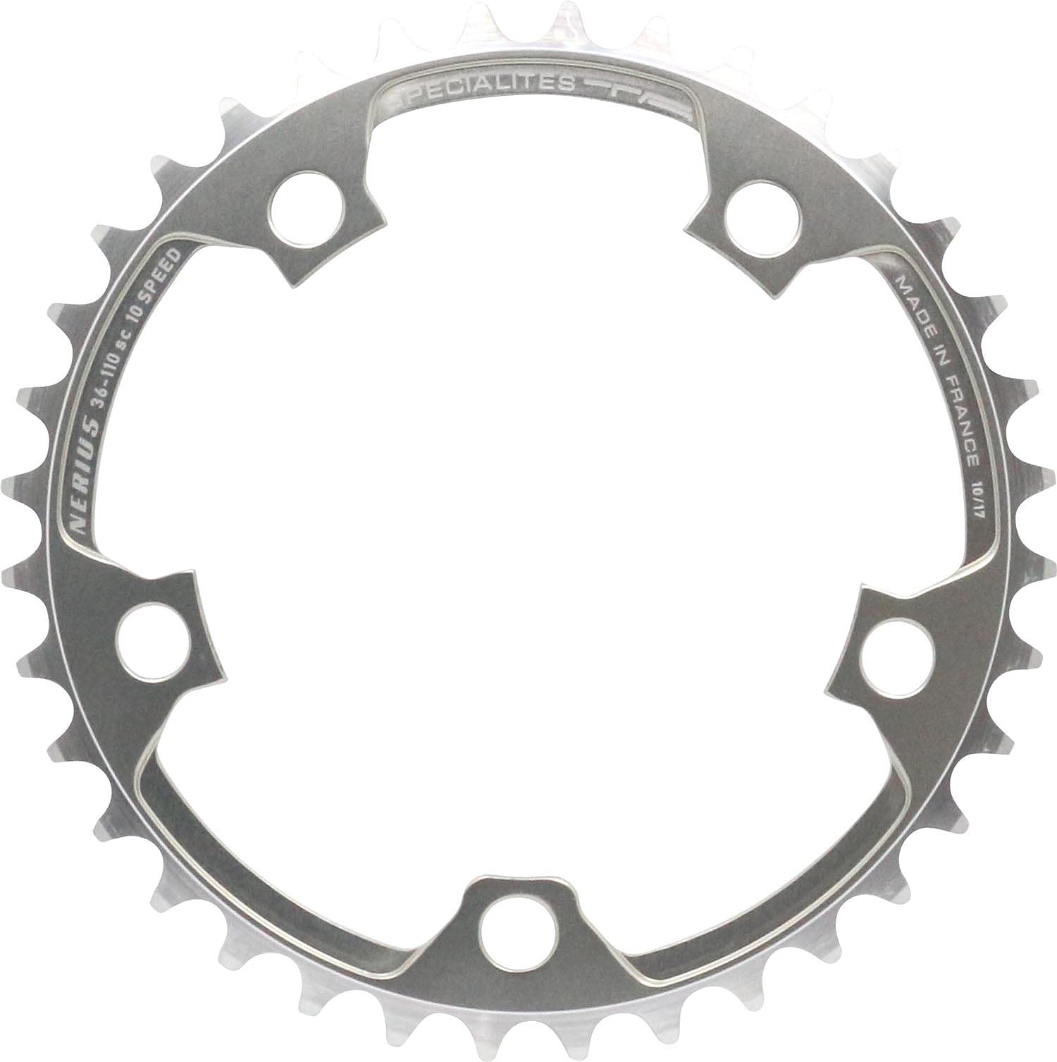 Spécialités TA 110pcd Nerius Campagnolo Offset 10 Speed Chianring, Silver, Inner 39T