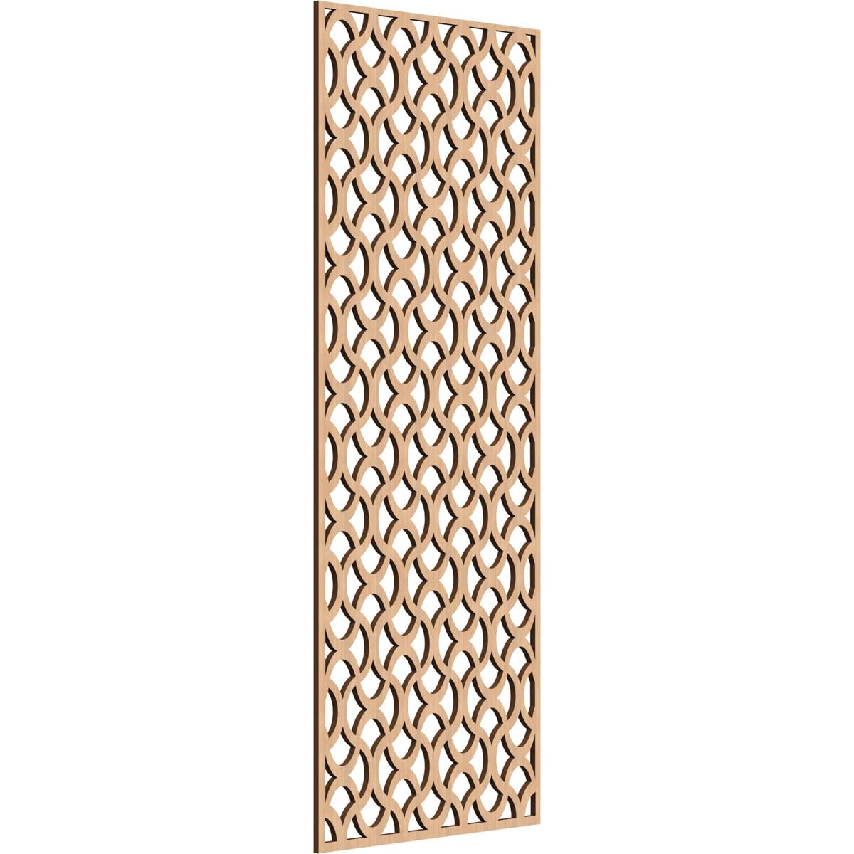Resort Decorative Pierced Fretwork Wood Wall Panels, 23 3/8"W x 59 3/8"H x 3/8"T, Hickory
