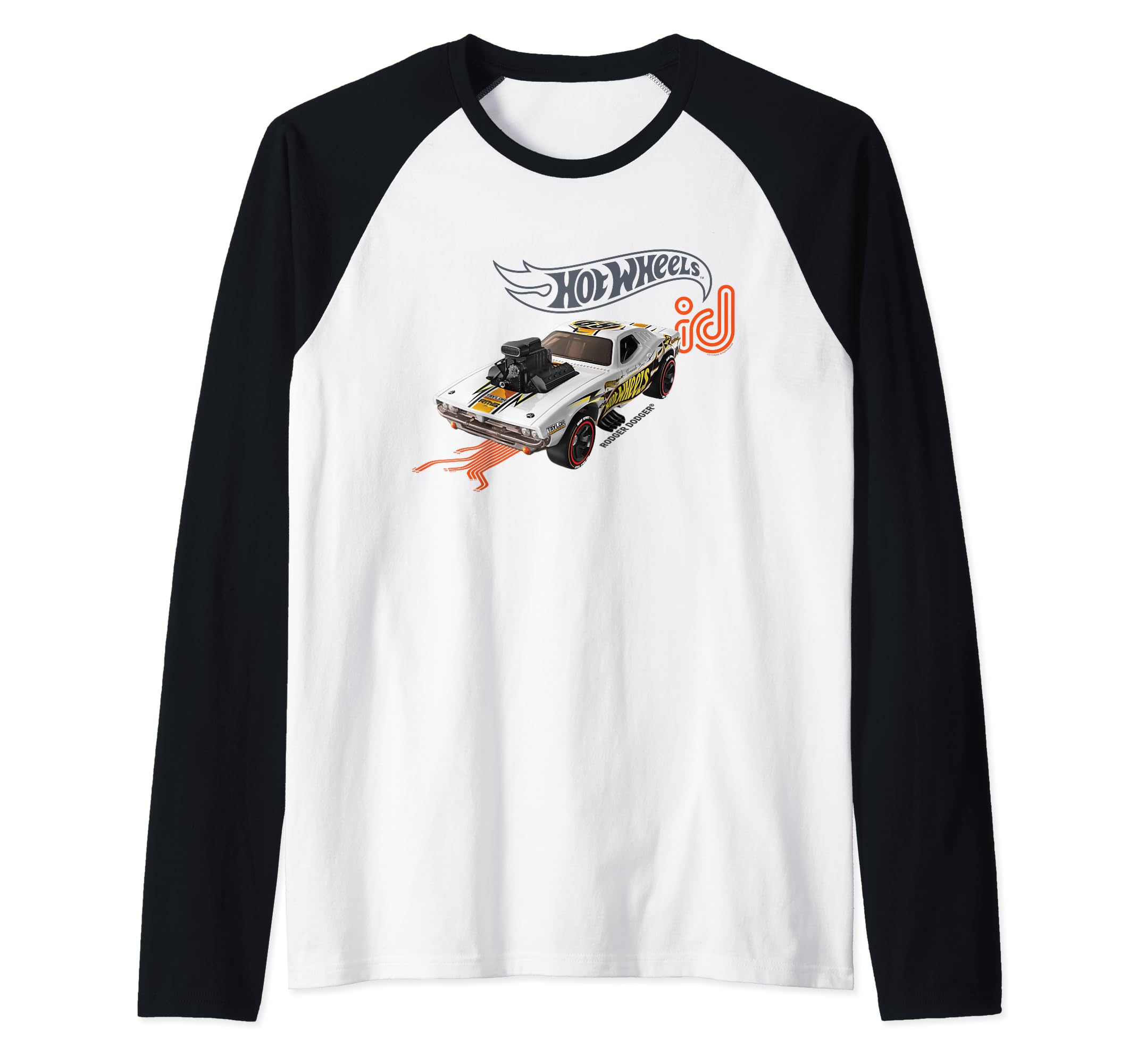 hot wheelsID Rodger Dodger Raglan Baseball Tee