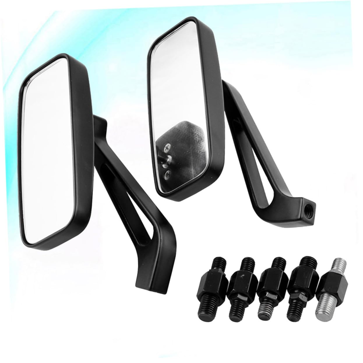 TOPBATHY 2 Paires Rétroviseur Miroir Rétro pour Guidon Accessoire de Remplacement Compatible et Adapté Aux Cruisers Tout et Scooters