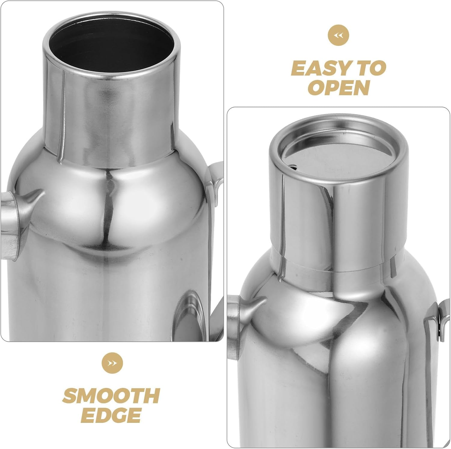 Stainless Steel Oil Dispenser Bottle 800ml with Lid and Handle