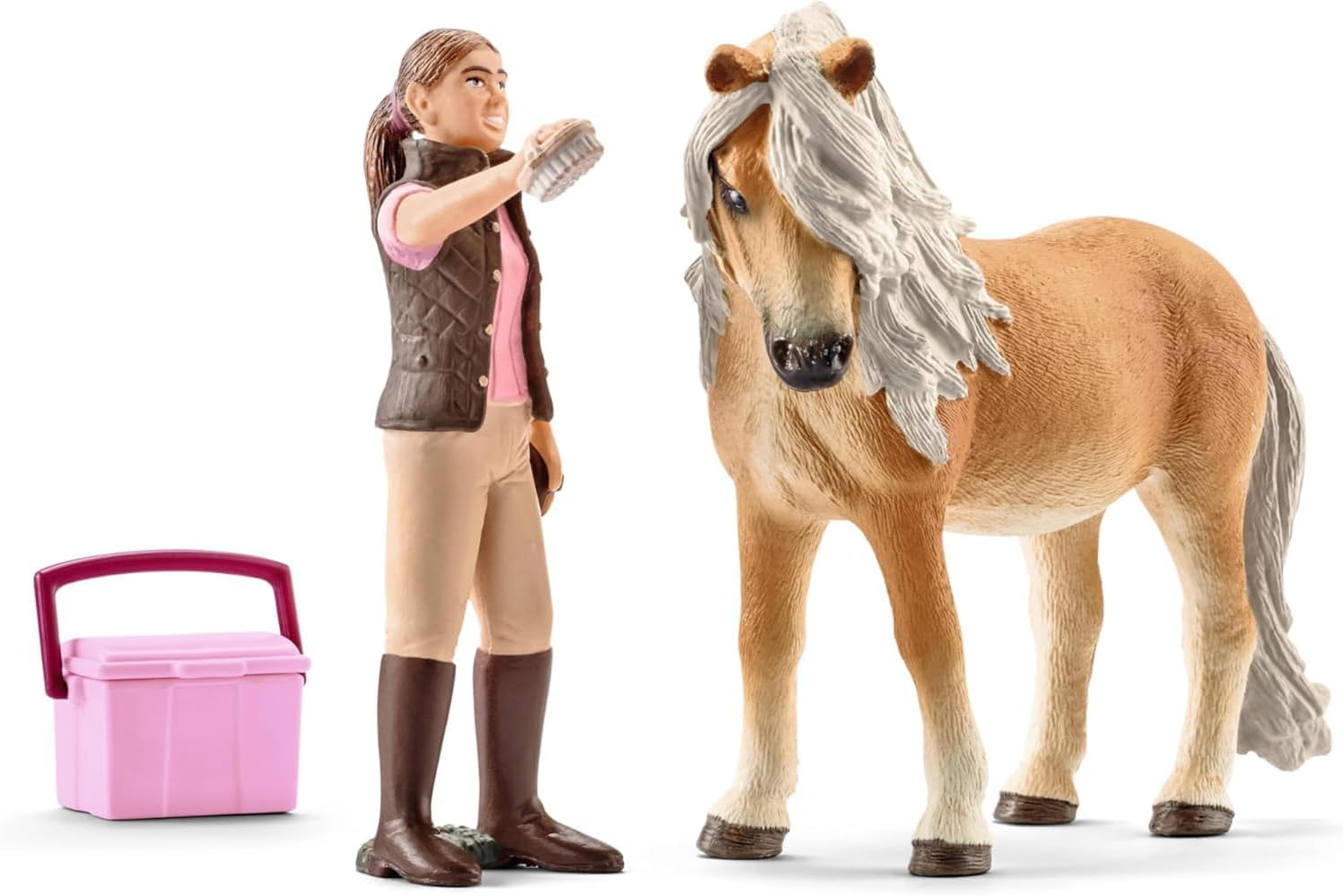 Schleich Horse Club Horse Toy for Girls and Boys Ages 5+, Groom with Icelandic Pony