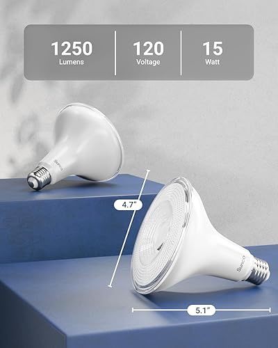 Miniatura 5 de Sunco - Luz de inundación LED para exteriores, resistente al agua, PAR38, bombilla del atardecer al amanecer, 1250 LM, equivalente a 120 W 15 W,