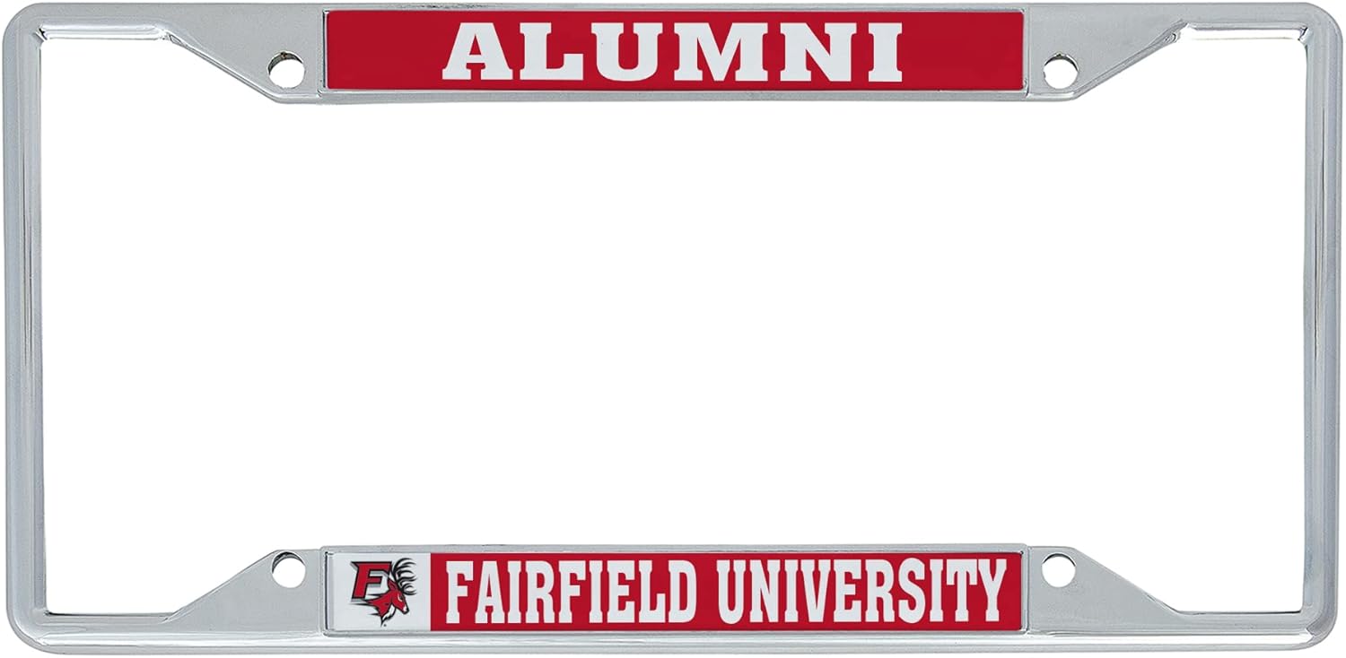 Fairfield University Metal License Plate Frame for Front or