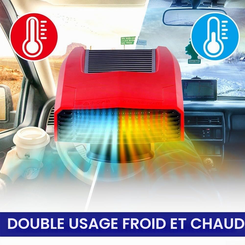 Chauffage et dégivreur de voiture rotatif à 360 degrés avec deux ports USB pour batterie 18 V, DC 14-21 V, compatible avec Makita