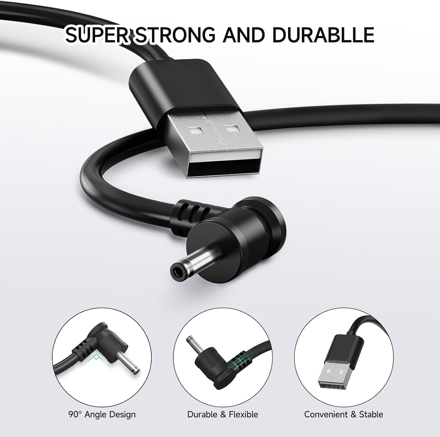 OLAIKE 3-Pack 16ft (5m) Weatherproof Charge Cable for Ring Stick Up Cam Battery & Spotlight Cam Battery, Durable Power Adapter Cable for Outdoor Security Cameras
