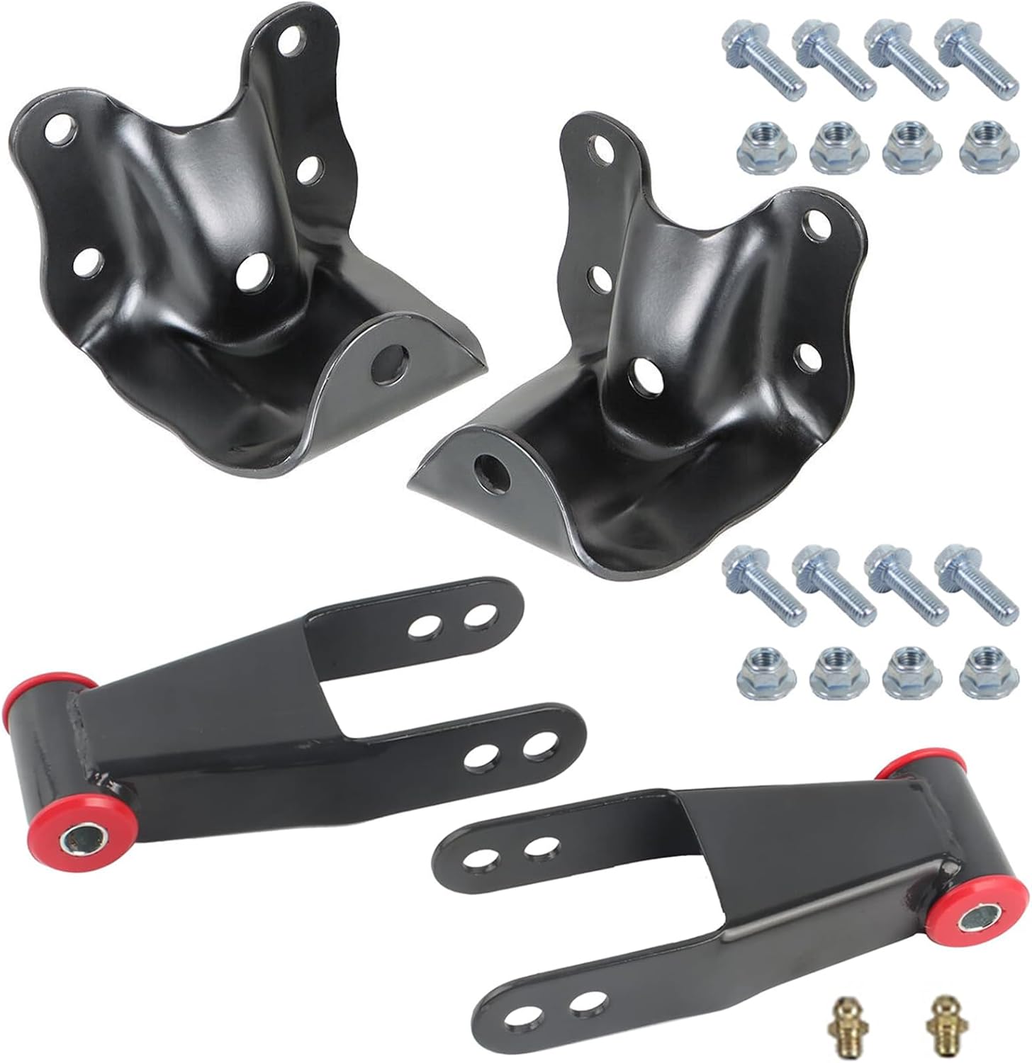 1" or 2" Rear Lift Shackles and Factory Rear Leaf Spring Hangers For 1998-2011 Ford Ranger 410520 722-010