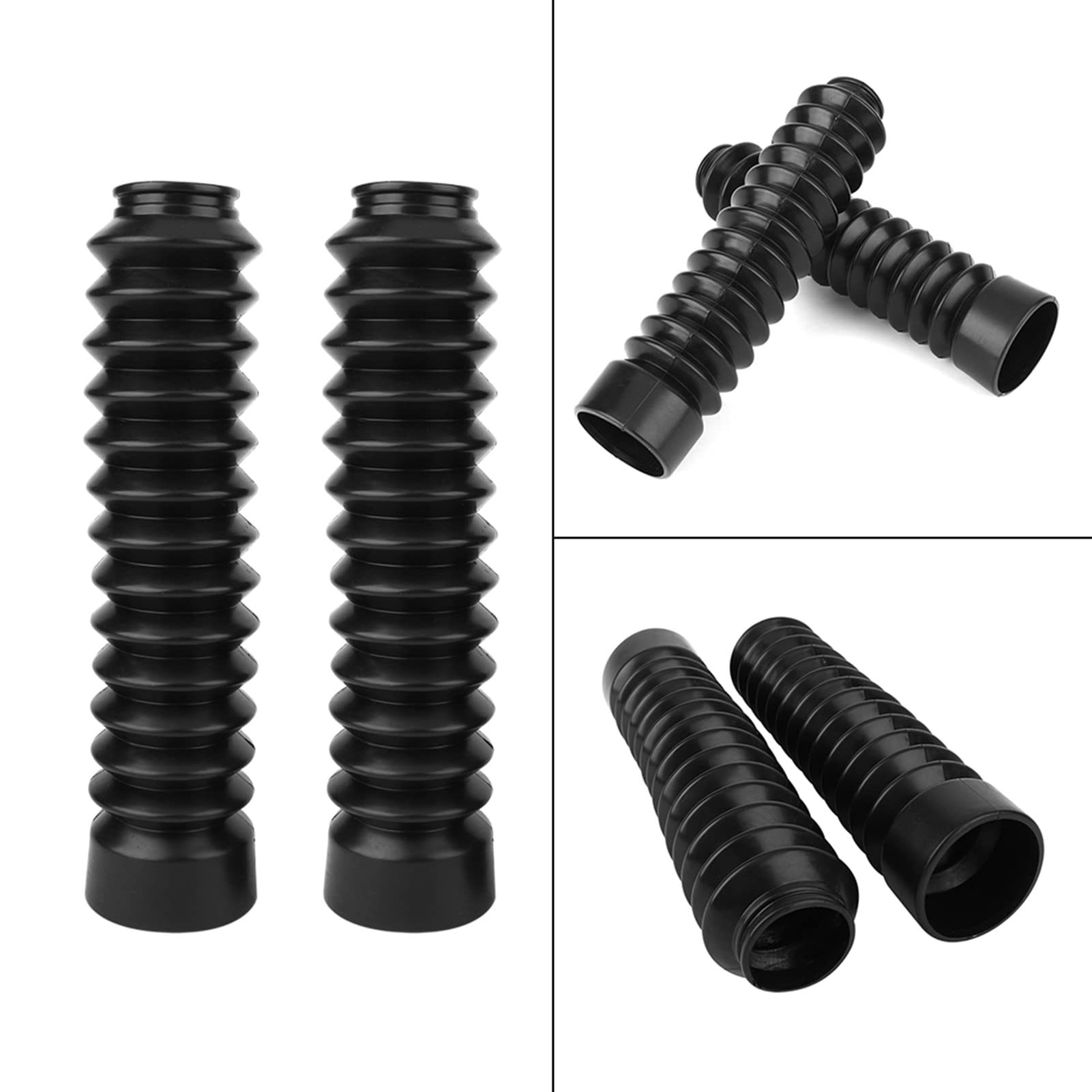 2 pezzi copri forcella moto, 205 x 52 x 37 mm nero universale moto bici copertura forcella anteriore in gomma ghette protezioni forcella parapolvere per bicicletta, moto