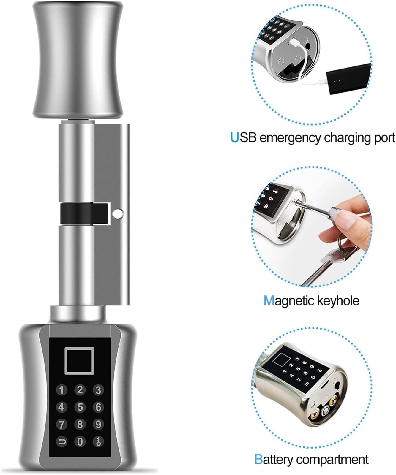 Serratura for impronta digitale di sicurezza elettronica for con codice Controllo APP Smart Life Anti-trapano Anti-Pick(A40 B40)