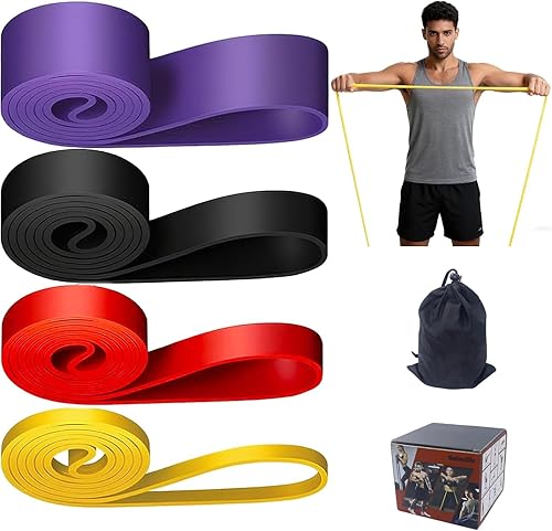 Resistance Bands, Pull Up Assistance Bands Set of 4, Workout Bands for Exercise, Fintness, Body Stretching, Muscle Training, Physical Therapy for