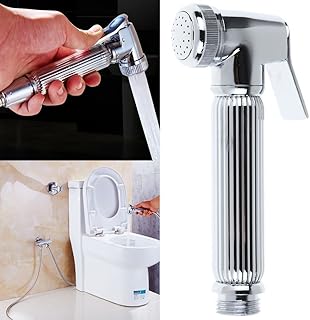 Chrome Douche Bidet Toilet Spray Shattaf Muslim Shower Head Brass Handheld Sprayer Head Stainless Steel Shower Douche Sprayer Head, Bathroom Shower Bidet Cleaning Pet Washing (Sprayer Head only)