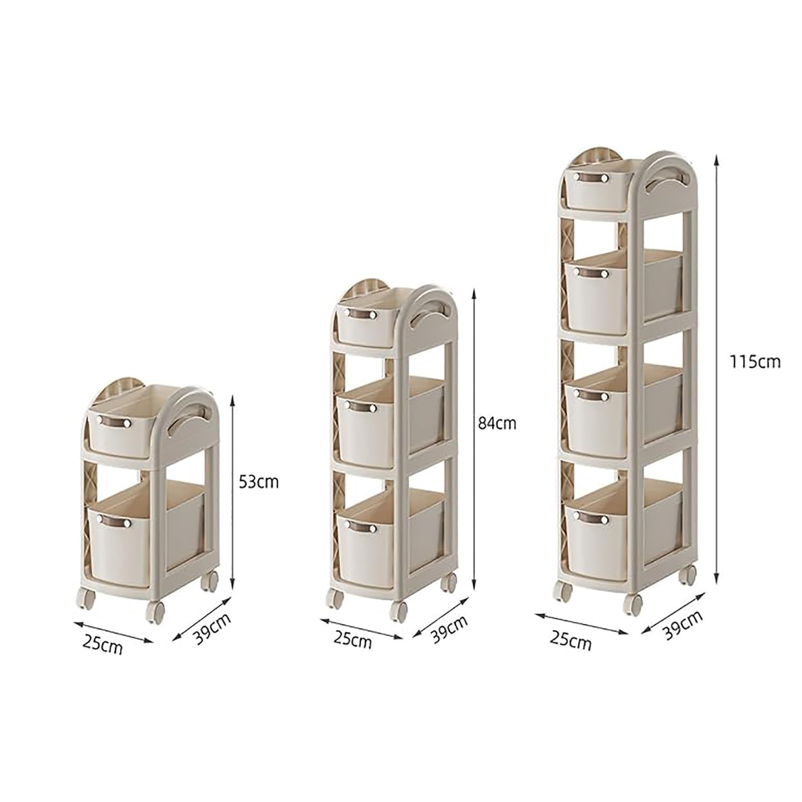 Scaffale Per Libri Mobile Con Ruote - Carrello Portaoggetti Multiuso Sottile Per Ufficio E Casa