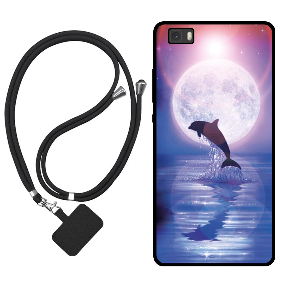 Custodia Trasparente Per HUAWEI P Smart 2021 - Cover Slim In Silicone TPU Con Stampa Delfini E Mare - Antigiallo E Antiurto - 3
