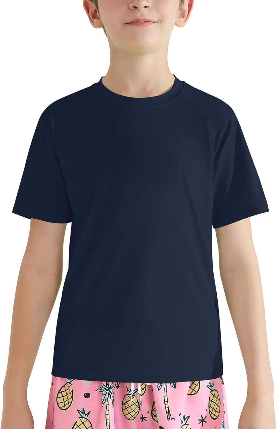 Mazeann Cow Print Boys Rash Guard Swim Shirts