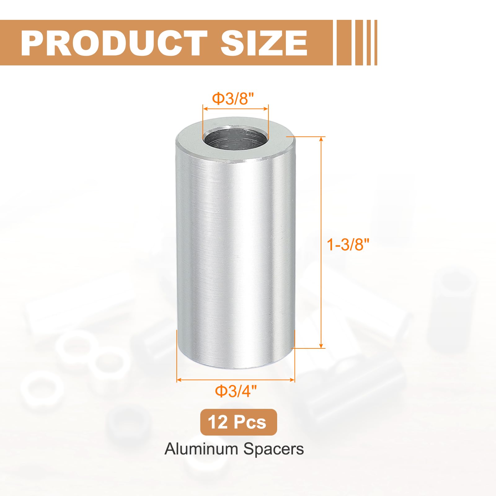 PATIKIL 12PCS Aluminum Spacers - Image 2