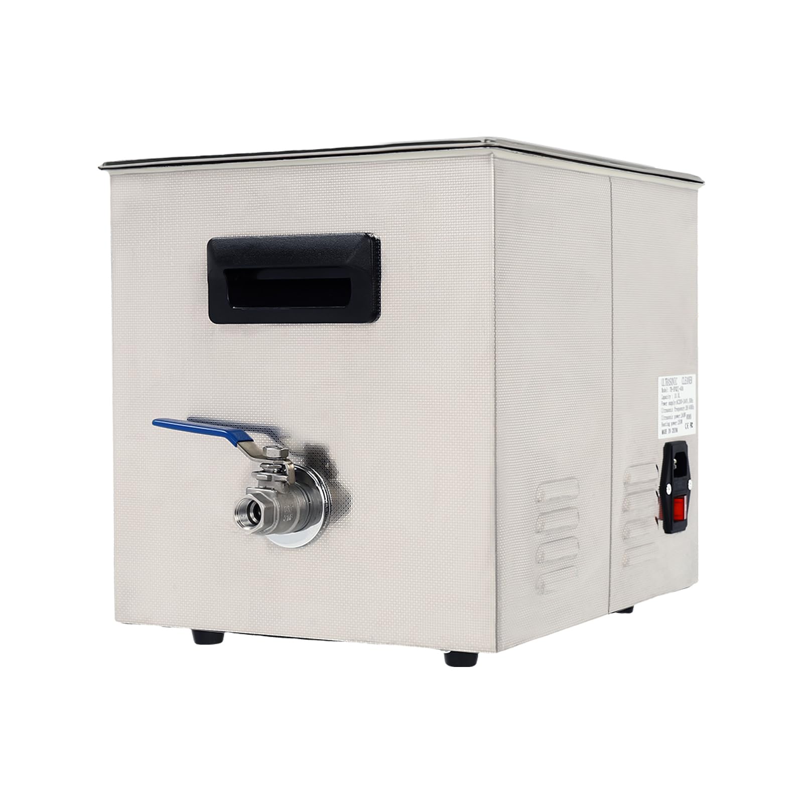 Pulitore ad ultrasuoni professionale con cestello riscaldante, timer digitale, pulitore ad ultrasuoni, con timer di riscaldamento, in acciaio inox, 40 KHz